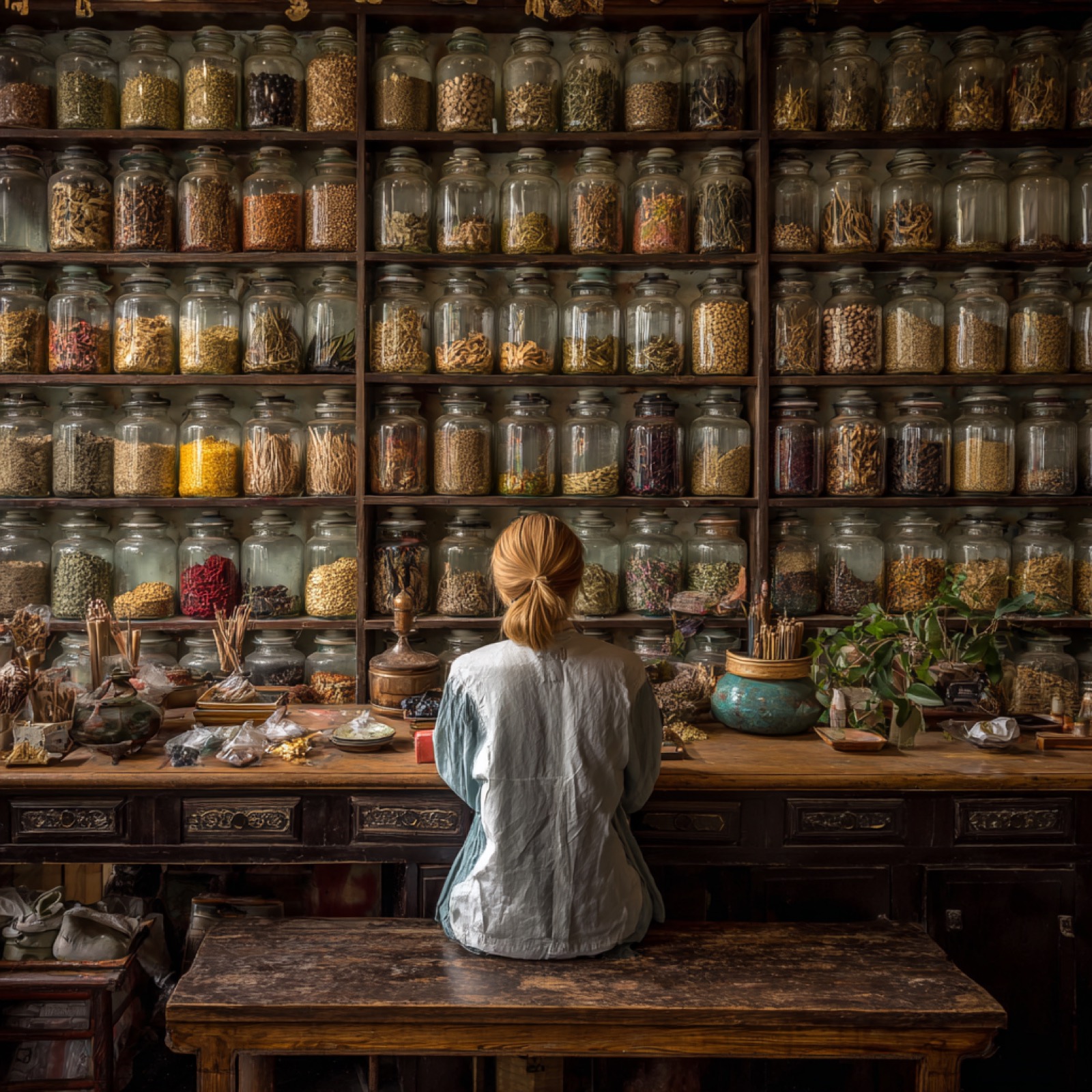 The apothecary — herbs that transform and drain